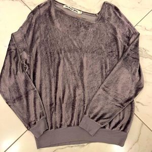 Michael Stars Asymmetrical Velour Top